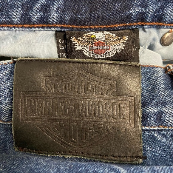 Vintage Harley-Davidson Lined Riding Denim Motor Cycle Clothes Jeans - Picture 6 of 16